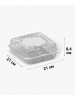 Блистерный контейнер 2900 мл 210*210*84 мм IT-410 универсальный для салатов, кондитерских изделий и полуфабрикатов